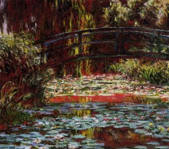 Claude Oscar Monet : The Bridge over the Water-Lily Pond